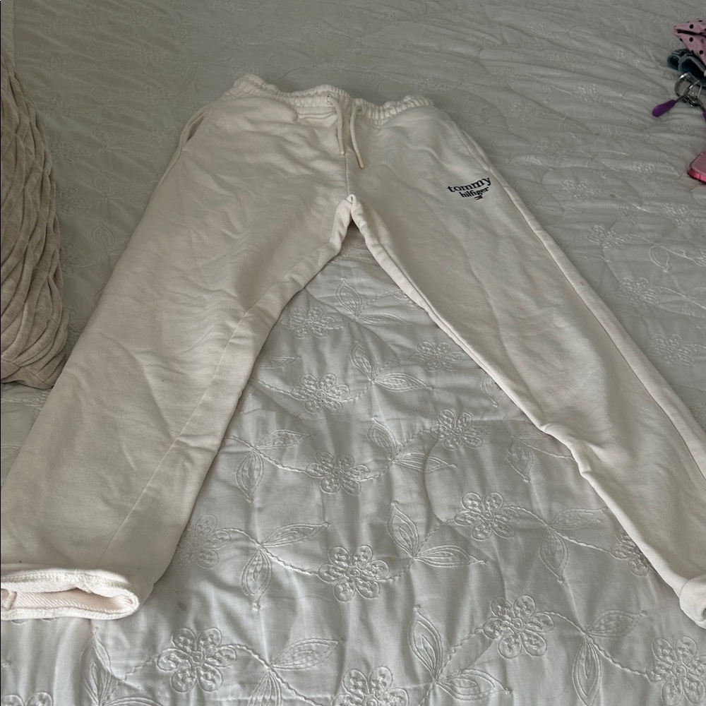 Tommy Hilfiger Off-White Kids Joggers with Logo